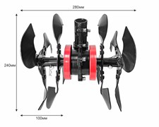 Насадка-культиватор 9 шлицов 28мм (DP) BRAIT закругленная, облегченная, индивидуальная упаковка 6шт/кор 06 07 149 019