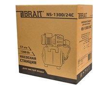 Станция насосная NS-1300/24C ( чугун, 1300Вт, гидробак 24л, напор 55м, подача воды 57л/м) 15/18шт/подд 23 01 106 056