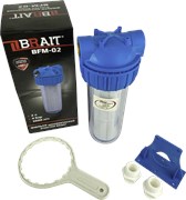 Фильтр механической очистки воды BFM-02 (объем 2 л., диаметр соединений G1),12шт/к. 23 02 070 077