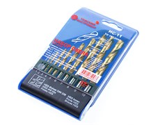 Набор сверл по мет. 10шт (1-10мм) НС-11 Р6М5 TIN (ОАО 