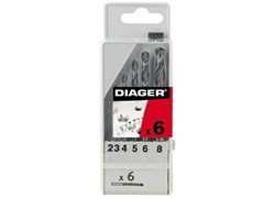 Набор сверл по мет. 2-8мм 6шт HSS Standard (Diager) (750С) 750C