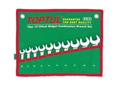 Набор ключей комбинир. 10-19мм 10шт TOPTUL (GAAA1002) GAAA1002