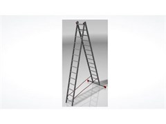 Лестница алюм. 2-х секц. 355/605/368см 2х14 ступ., 16,2кг  NV322 Новая Высота 3220214