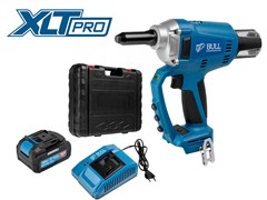 Аккум. заклепочный пистолет BULL CRG 1018 в чем. XLTpro, БЕСЩЕТ., 25 мм, 10000 Н, 1х4 А*ч 1304594