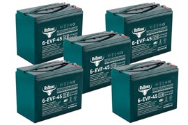 Комплект тяговых аккумуляторов RuTrike 6-EVF-45 (60V45A/H C3) 021937