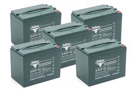 Комплект тяговых аккумуляторов RuTrike 6-EVF-52 (60V52A/H C3) 022628