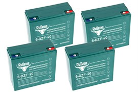 Комплект тяговых аккумуляторов RuTrike 6-DZF-20 (48V20A/H C2) 022837