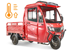Грузовой электротрицикл Rutrike КАРГО Кабина обогрев 1500 60V1000W Красный-2840 025011-2840