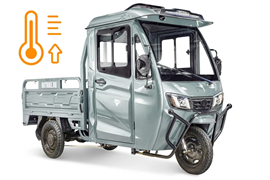 Грузовой электротрицикл Rutrike КАРГО Кабина обогрев 1500 60V1000W Серый-2841 025011-2841