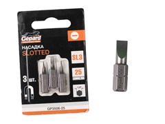 Насадка шлицевая SL3 25мм  3шт GEPARD (GP3506-25) ЦБ-0842123520