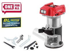 Аккум. фрезер кромочный WORTEX CMM 1835 в кор. ALL1 XLT SOLO БЕСЩЕТ., 18 В, цанга 6/8, рег. об, конс ЦВ-6625398780