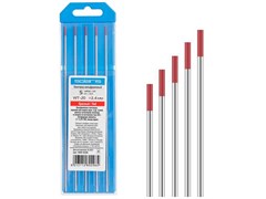 Электрод вольфрамовый красный WT-20, Ф 2,4 мм (набор 5 шт) SOLARIS ЦЕ-5047133528