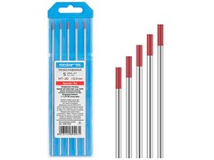 Электрод вольфрамовый красный WT-20, Ф 3,0 мм (набор 5 шт) SOLARIS ЦЕ-2865236052