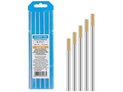 Электрод вольфрамовый золотой WL-15, Ф 3,2 мм (набор 5 шт) SOLARIS ЦЕ-0004116383