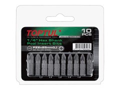 Насадка крестообразная PZ1 25мм 10шт блистер TOPTUL (FSCA0801G) ЦВ-2047881264