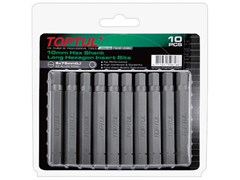 Насадка шестигранник 10мм удлиненн. 75mm 10шт блистер TOPTUL (FSDB1210G) ЦВ-0705643342