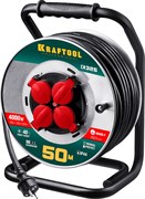 KRAFTOOL К-325,КГ3х2.5 50м 4000Вт IP44, Силовой удиннитель на стальной катушке (55086-50) 55086-50