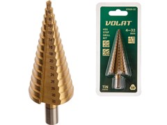 Сверло по металлу ступенчатое 4-32 мм HSS TIN ВОЛАТ ЦЗ-0133408431