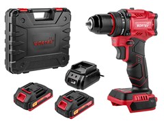 Аккумуляторная дрель-шуруповерт WORTEX LX BD 1815-1 Li 18В, 45 Нм, 2*1.5 Ач, патрон 10 мм, бесщёт. ЦЗ-5151913935
