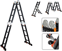 Лестница алюм. многофункц.4х4 ступ.(стрем.-229см,лестн.-465см) 13,8кг BLACK LINE STARTUL (ST9930-04) ЦЗ-1114414039