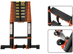 Лестница телескопическая 1-секц. алюм. 430см, 11 ступ. 10,8кг BLACK LINE STARTUL (ST9931-043) ЦЗ-0868896600