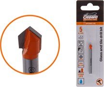 Сверло по кафелю/стеклу  5x51 мм ц/х GEPARD (GP2082-05) ЦЗ-0370028890