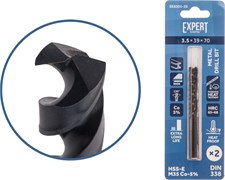 Сверло по металлу ц/х 3.5х39х70 мм HSS-Co, комплект из 2-х шт Black EXPERT STARTUL ЦЗ-1704444837
