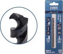 Сверло по металлу ц/х 4.2х43х75 мм HSS-Co Black EXPERT STARTUL ЦЗ-0285874680