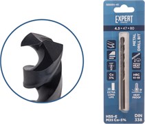 Сверло по металлу ц/х 4.5х47х80 мм HSS-Co Black EXPERT STARTUL ЦЗ-0756338275