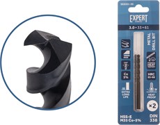 Сверло по металлу ц/х 3.0х33х61 мм HSS-Co, комплект из 2-х шт Black EXPERT STARTUL ЦЗ-6064386617