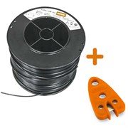 Струна 3,3 мм х 236 м STIHL круглого сечения чёрный + Шнайдер 0000 930 2290Ш