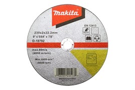 Абразивный отрезной диск для нержавеющей стали плоский WA36 230х2х22.23 Makita D-18792 D-18792