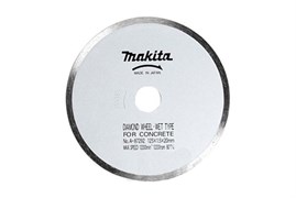 Алмазный диск сплошной по бетону/ кирпичу 125x20x1,5x4 мм (мокрый рез) Makita A-87292 A-87292