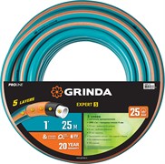Поливочный шланг GRINDA PROLine EXPERT 5 1" 25 м 25 атм пятислойный плетёное армирование