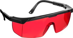 Защитные красные очки STAYER PRO-5 монолинза с дополнительной боковой защитой, открытого