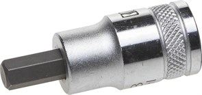 Торцовая бита-головка KRAFTOOL ″INDUSTRIE QUALITAT″, материал S2, HEX, сатинированная, 1/2″, H8 27908-08_z01