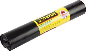 Строительные мусорные мешки Stayer 120л, 10шт, особопрочные, чёрные, HEAVY DUTY, шт 39157-120