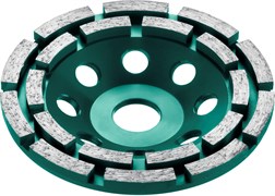 KRAFTOOL Double d 125 мм, Двухрядная алмазная шлифовальная чашка, INDUSTRIAL (33369-125), шт 33369-125