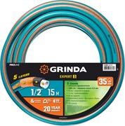 Поливочный шланг GRINDA PROLine EXPERT 5 ,1/2″ 15 м 35 атм пятислойный армированный, шт 429007-1/2-15