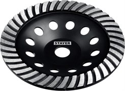 STAYER Турбо, d 180 мм, сегментированная алмазная шлифовальная чашка (33380-180) 33380-180_z02