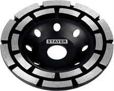 STAYER Double, d 125 мм, двухрядная алмазная шлифовальная чашка (33381-125) 33381-125_z02