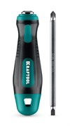 KRAFTOOL Universal-12, PH 0-1-2-3-4, PZ 1-2-3-4, SL 5, 6, 8 мм, 12-в-1, универсальная переставная отвертка с двусторонним стержнем (26168) 26168_z01