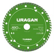 URAGAN TURBO 180 мм, диск алмазный отрезной сегментированный (36706-180) 36706-180
