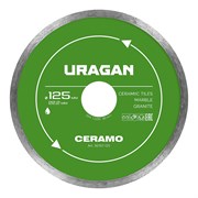 URAGAN CERAMO 125 мм, диск алмазный отрезной сплошной (36707-125), шт 36707-125