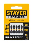 STAYER HERCULES, PZ2, 25 мм, 5 шт, торсионные биты (26233-2-25-5) 26233-2-25-5