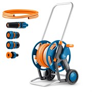 GRINDA HCK-25, шланг 25м x 1/2″, поливочный набор 4 предмета, усиленные колеса, телескопическая ручка, катушка со шлангом в комплект ProLine (428461) 428461