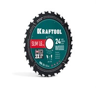 KRAFTOOL Slim wood cut 190 х 30 x 1.6 мм, 24Т, диск пильный по дереву, (36955-190-30-24) 36955-190-30-24