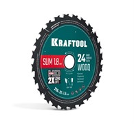 KRAFTOOL Slim wood cut 216 х 30 x 1.8 мм, 24Т, диск пильный по дереву, (36955-216-30-24) 36955-216-30-24