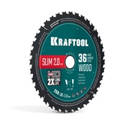 KRAFTOOL Slim wood cut 250 х 30 x 2.0 мм, 36Т, диск пильный по дереву, (36955-250-30-36) 36955-250-30-36