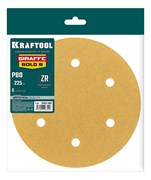 KRAFTOOL Giraffe GOLD-6 225 мм, Р80, шлифовальный круг на липучке, 6 отв. (35652-080) 35652-080